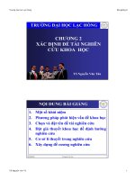 chương 2 xác định đề tài nghiên cứu khoa học