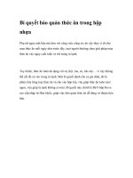 Bí quyết bảo quản thức ăn trong hộp nhựa pptx