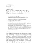 Hindawi Publishing Corporation Advances in Diﬀerence Equations Volume 2010, Article ID 494607, 14 ppt