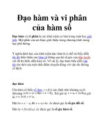 Đạo hàm và vi phân của hàm số doc