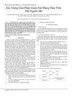 giải pháp giám sát mạng dựa trên mã nguồn mở