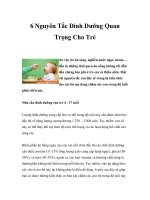 6 Nguyên Tắc Dinh Dưỡng Quan Trọng Cho Trẻ ppt