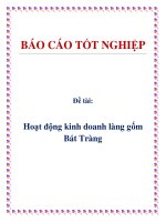 Đề tài: Hoạt động kinh doanh làng gốm Bát Tràng docx
