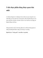 5 siêu thực phẩm đáng được quan tâm nhất doc