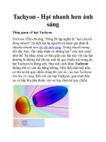 Tachyon - Hạt nhanh hơn ánh sáng ppt