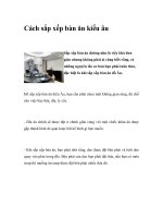 Cách sắp xếp bàn ăn kiểu âu docx