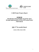 Báo cáo khoa học nông nghiệp 