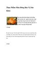 Thực Phẩm Mùa Đông Bảo Vệ Sức Khỏe pptx