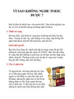 VÌ SAO KHÔNG NGHE TOEIC ĐƯỢC ? pot