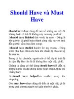 Should Have và Must Have docx