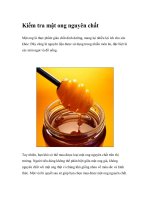 Kiểm tra mật ong nguyên chất potx