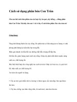 Cách sử dụng phân bón Con Trùn ppt