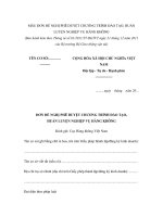 MẪU ĐƠN ĐỀ NGHỊ PHÊ DUYỆT CHƯƠNG TRÌNH ĐÀO TẠO, HUẤN LUYỆN NGHIỆP VỤ HÀNG KHÔNG docx