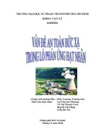 Đề tài Vấn đề an toàn bức xạ trong lò phản ứng hạt nhân