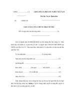 MẪU GIẤY CUNG CẤP và CHỨNG NHẬN SỐ NHÀ Đối với ngôi nhà pot