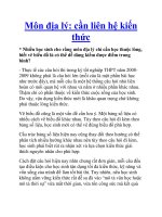 Môn địa lý: cần liên hệ kiến thức pdf