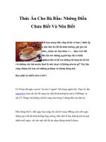 Thức Ăn Cho Bà Bầu: Những Điều Chưa Biết Và Nên Biết pptx