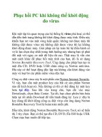 Phục hồi PC khi không thể khởi động do virus potx