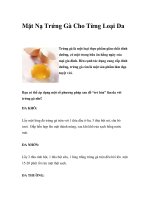 Mặt Nạ Trứng Gà Cho Từng Loại Da ppt