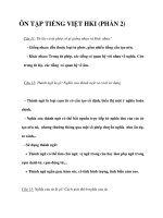 ÔN TẬP TIẾNG VIỆT HKI (PHẦN 2) potx