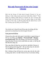 Bảo mật Passwords đã lưu trên Google Chrome pdf