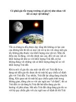 Có phải gia tốc trọng trường có giá trị như nhau với tất cả mọi vật không? docx