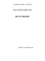 giáo trình môn học quản trị học chương iii chức năng hoạt định
