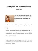 Những chất làm ngọt tự nhiên cho món ăn pot