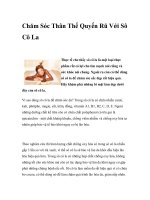 Chăm Sóc Thân Thể Quyến Rũ Với Sô Cô La pot