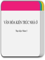 Văn hóa kiến trúc nhà ở
