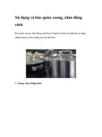 Sử dụng và bảo quản xoong, chảo đúng cách pdf