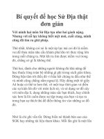 Bí quyết để học Sử Địa thật đơn giản Với mình hai môn Sử Địa tựa như ppt