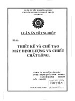 Thiết kế và chế tạo máy định lượng và chiết chất lỏng