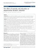 Bax et al. Health Economics Review 2011, 1:8 potx
