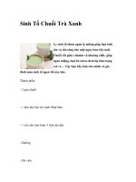 Sinh Tố Chuối Trà Xanh doc