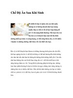 Chế Độ Ăn Sau Khi Sinh doc