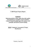 Báo cáo khoa học nông nghiệp 