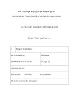 Mẫu Giấy đề nghị đăng ký giao dịch chứng chỉ quỹ mở pot