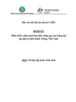 Báo cáo nghiên cứu nông nghiệp 