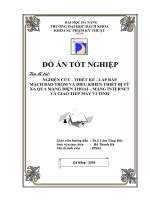 NGHIÊN CỨU  THIẾT KẾ  LẮP RÁP MẠCH BÁO TRỘM VÀ ĐIỀU KHIỂN THIẾT BỊ TỪ XA QUA MẠNG ĐIỆN THOẠI – MẠNG INTERNET VÀ GIAO TIẾP MÁY VI TÍNH