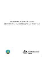 Báo cáo nghiên cứu nông nghiệp 