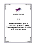Đề tài: “Phân tích tình hình quản lý chất lượng ở Xí nghiệp Cơ điện – Vật tư và một số giải pháp đảm bảo chất lượng sản phẩm”. pot