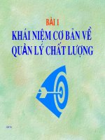 BÀI 1: KHÁI NIỆM CƠ BẢN VỀ QUẢN LÝ CHẤT LƯỢNG pdf