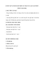 LUYỆN TẬP VẬN DỤNG KẾT HỢP CÁC THAO TÁC LẬP LUẬN PHÂN TÍCH VÀ SO SÁNH doc