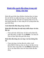 Đánh dấu gạch đầu dòng trong nội dung văn bản doc