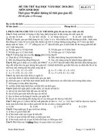 ĐỀ THI THỬ ĐẠI HỌC NĂM 2011 – MÔN SINH HỌC_Đề 7 pot