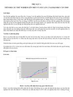 Báo cáo nghiên cứu nông nghiệp 