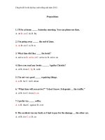 Chuyên đề ôn thi đại học môn tiếng anh năm 2012 : Prepositions pot
