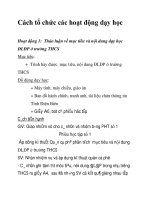 Cách tổ chức các hoạt động dạy học pdf