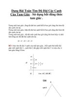 Dạng Bài Toán Tìm Độ Dài Các Cạnh Của Tam Giác : Sử dụng bất đẳng thức tam giác . pptx